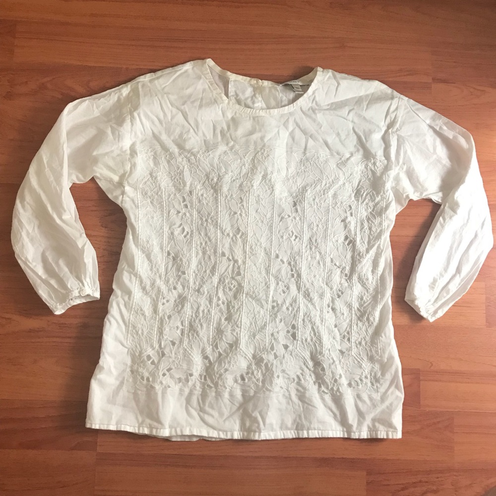 Elegant White Lace Women's Top